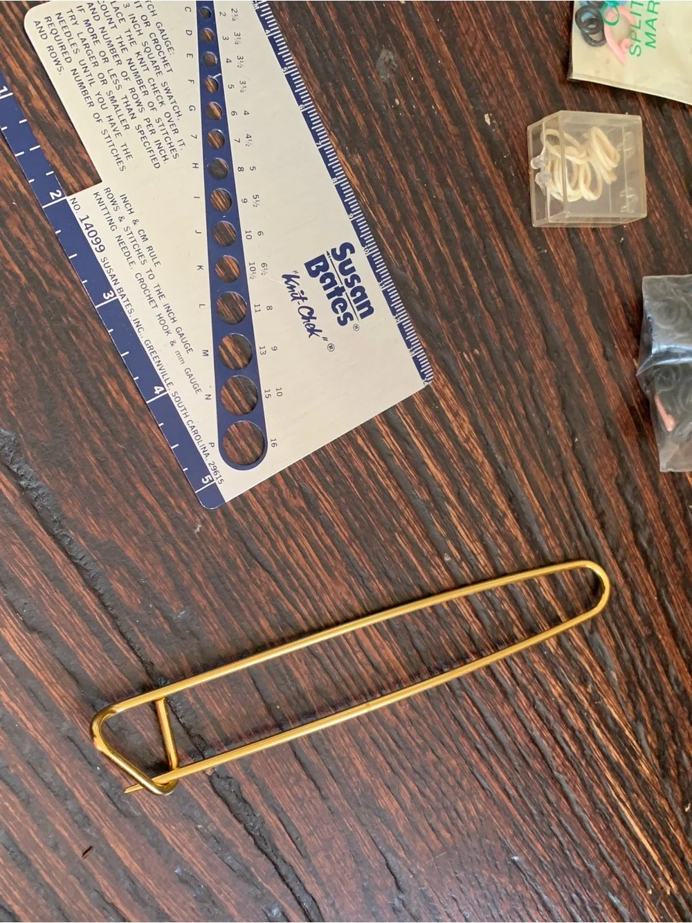 Vintage Susan Bates Knit-Chek, Stitch Holders & Knitting Notions Lot